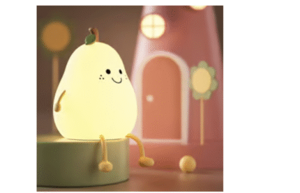 Smiley Pear Shape Silicone LED Night 2W Decorative Lamp (Warm White) - DesiDiya